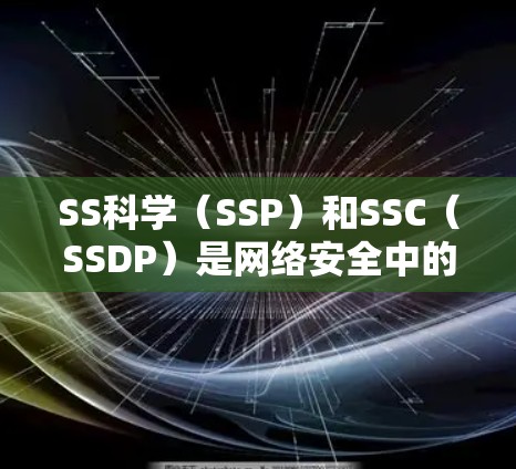 SS科学（SSP）和SSC（SSDP）是网络安全中的两个关键术语，主要区别在于它们的用途和应用场景。以下是对SS科学上网节点的详细说明