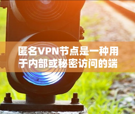 匿名VPN节点是一种用于内部或秘密访问的端口，通过加密技术保护数据，仅限于特定用户或机构访问。以下是关于匿名VPN节点的详细介绍