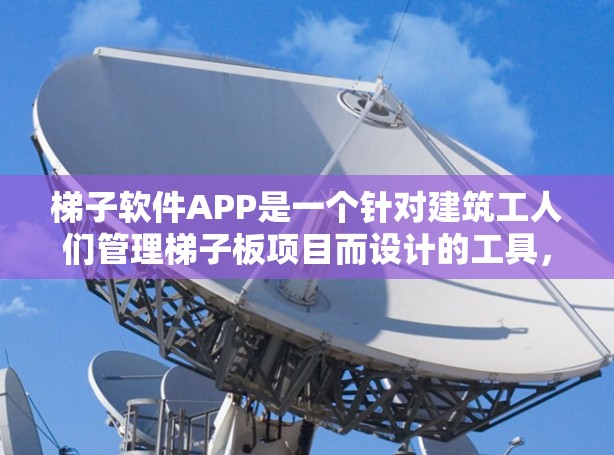梯子软件APP是一个针对建筑工人们管理梯子板项目而设计的工具，旨在提高效率和准确性。以下是对该软件的分析和总结