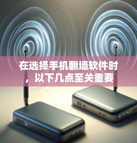 在选择手机翻墙软件时，以下几点至关重要