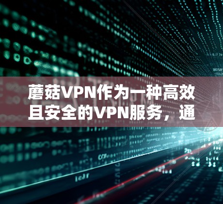 蘑菇VPN作为一种高效且安全的VPN服务，通过多种加密技术确保数据传输的安全性和隐私保护。以下是对蘑菇VPN科学上网功能的详细分析